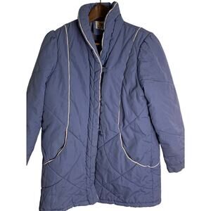 Windy weather winter blue 1980 jacket coat 14